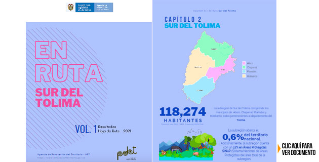 ebook en ruta Sur de Tolima PDET