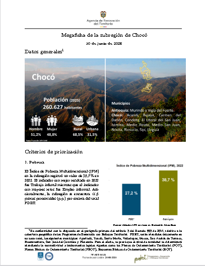 Chocó – Informe de Implementación 2025