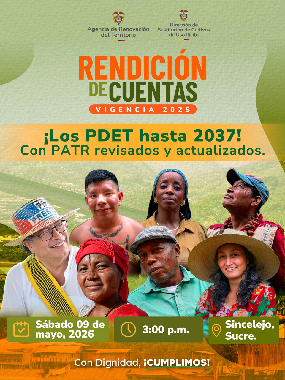 Rendición de cuentas 2025 - Sábado 9 de mayo de 2026 - 3 pm - Sincelejo, Sucre