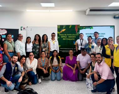 Representantes de la Mesa del Sistema Integral para la Paz (SIPAZ) y el Sistema Nacional de Atención y Reparación Integral a las Víctimas (SNARIV).