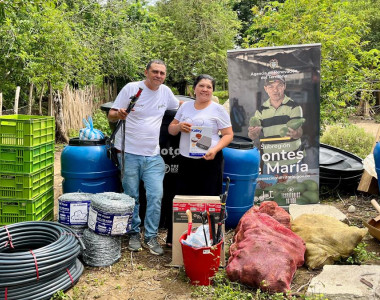 La ART y la FAO entregan insumos y materiales en la vereda Las Campanas, municipio de Colosó (Sucre)