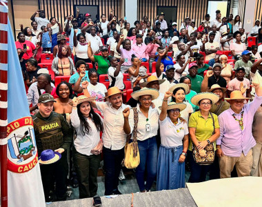 Consejo Comunitario del Río Juaguí recibiendo restitución de sus tierras