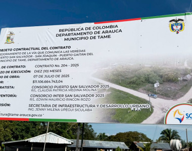  Gobierno Nacional y Alcaldía de Tame pavimentarán vía terciaria