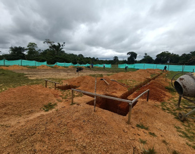 Terreno donde se construirá el polideportivo