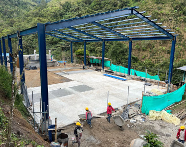 Obra del polideportivo