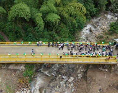 Puente construido en Rioblanco, Tolima