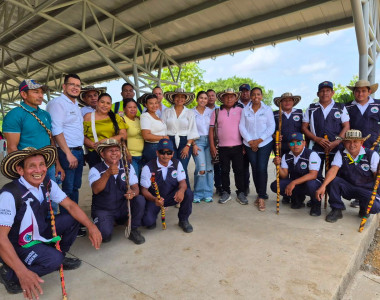 Comunidad indígena Guaimí en entrega de proyecto