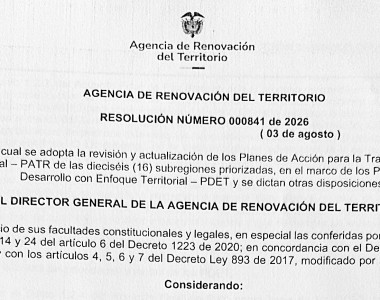 Captura de pantalla resolución 841 de 2026