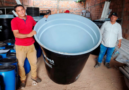 Entrega de insumos y herramientas para cosecha de agua fortalecerá a 611 familias campesinas en San Pablo