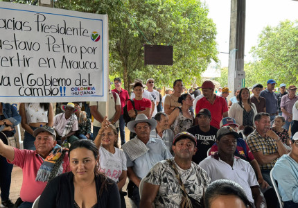 El Gobierno del Cambio pavimentará 12.5 Km del corredor vial Guamalito – Aguachica, en el municipio PDET de Arauquita