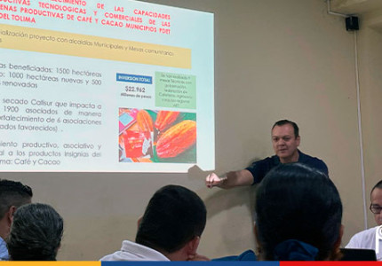 En Ataco y Planadas, sur del Tolima, inicia la socialización de Proyecto para Fortalecimiento de cadenas productivas de Café y Cacao