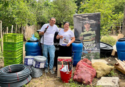 La ART y la FAO entregan insumos y materiales en la vereda Las Campanas, municipio de Colosó (Sucre)