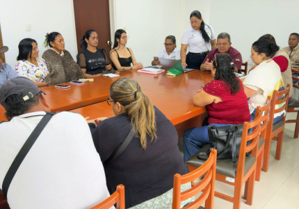 Integrantes de la Mesa Comunitaria Municipal de Tame