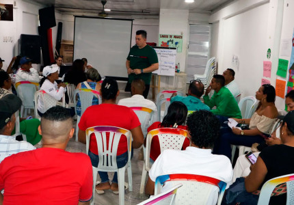 Integrantes de la mesa comunitaria de Nechí