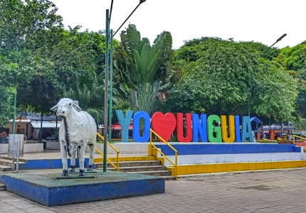Plaza central del municipio de Unguía