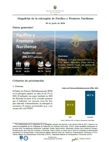 Pacífico Frontera Nariñense – Informe de Implementación 2023