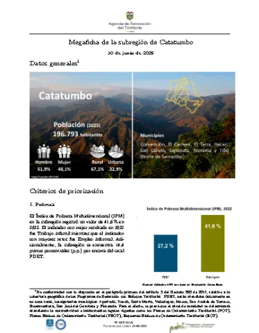 Catatumbo – Informe de Implementación 2025