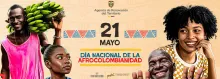 Mujeres y hombres afro en diseño de conmemoración del día de la afrocolombianidad