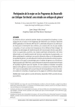 Participación de la mujer en los Programas de Desarrollo con Enfoque Territorial: una mirada con enfoque de género 