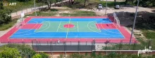 Cancha polideportiva en institución educativa en Tame