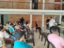 Integrantes de la mesa comunitaria de Rioblanco