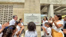 Director de la ART inaugurando el nuevo colegio
