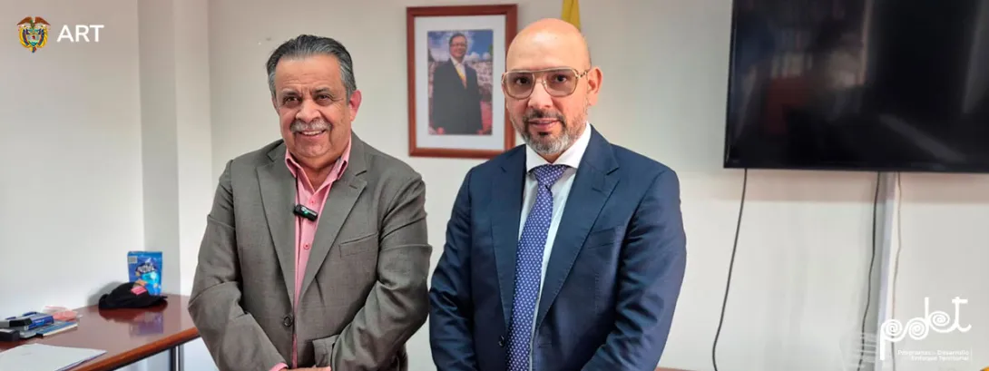 Director de la ART junto al gobernador de Putumayo