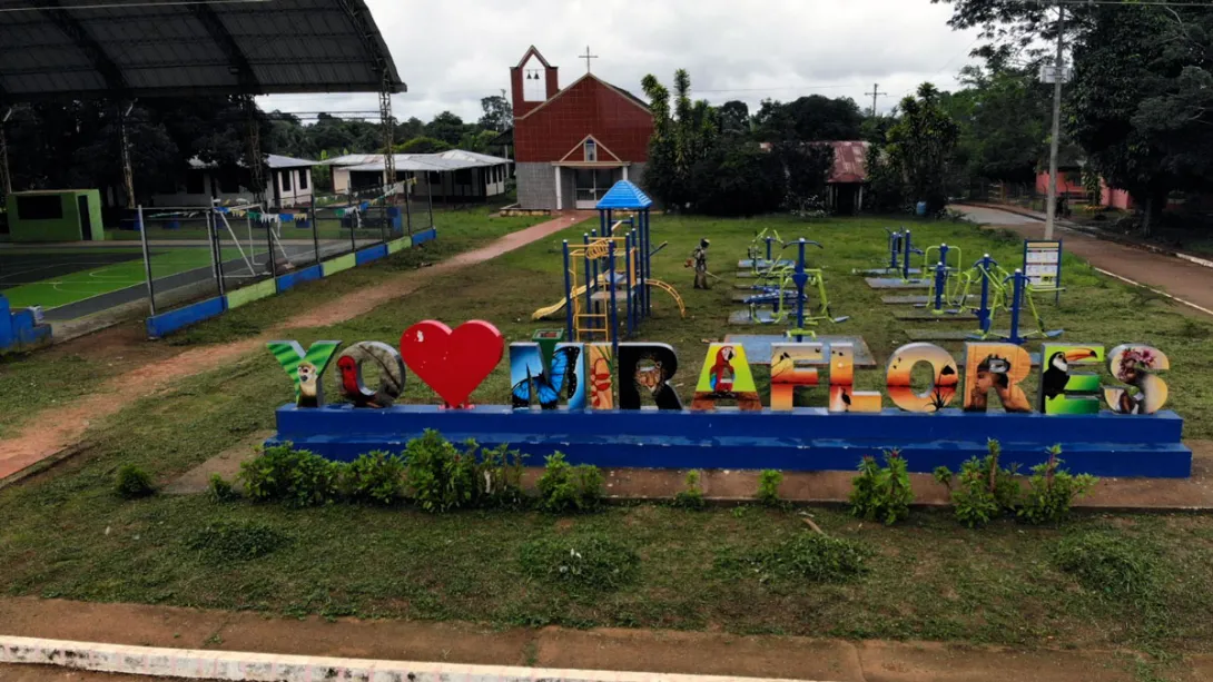 Letrero de Yo amo Miraflores