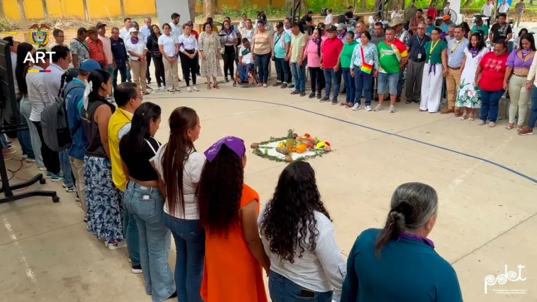 Comunidades PDET participando en mesas comunitarias