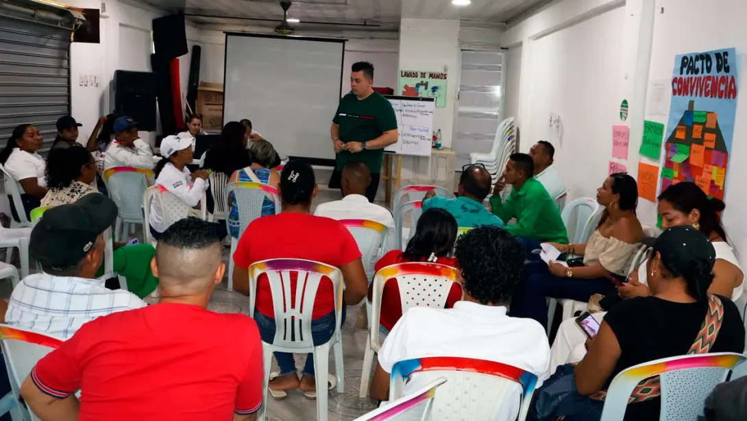 Integrantes de la mesa comunitaria de Nechí