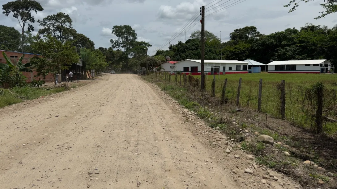 Vía que se va a intervenir en Tame, Arauca